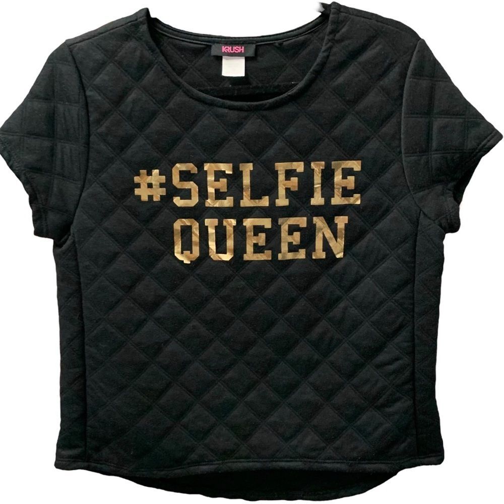 Selfie Queen Quilted Boxy Hi-Lo Top by KRUSH made in USA
